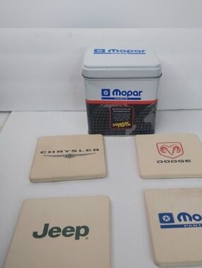 MoPar Collectible Master Parts Drink Coasters Mopar Jeep Ram Chrysler.